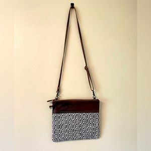 Myra Bag Black and Brown Patterned Crossbody